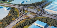 乌鲁木齐城北主干道开建四层立交 立交桥整体为涡轮型 - 市政府