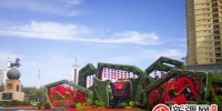 乌鲁木齐高新区（新市区）23处造型花堆陆续亮相街头 - 市政府
